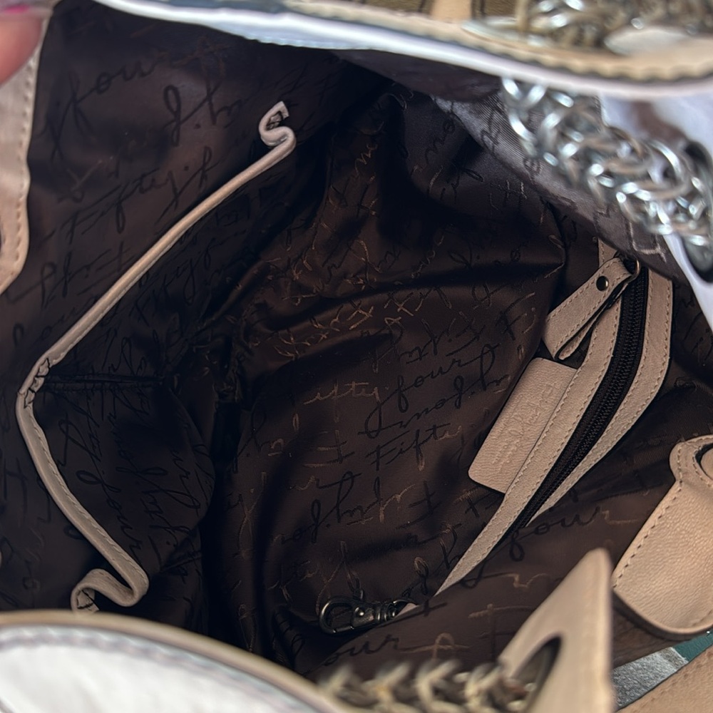 Fossil Hobo Bag in Brown, Gray, and Cream - Picture 6 of 10
